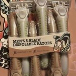 Ed Hardy Men's 5-Blade Disposable Razors - Gray and Green